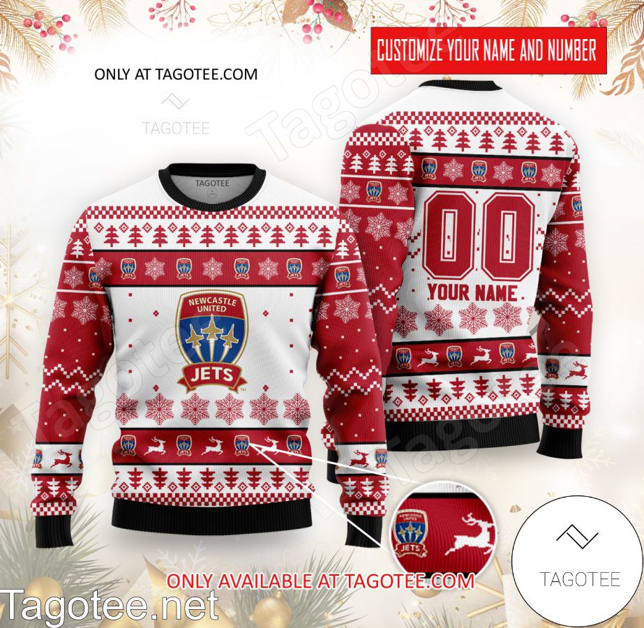 Newcastle Jets Custom Ugly Christmas Sweater