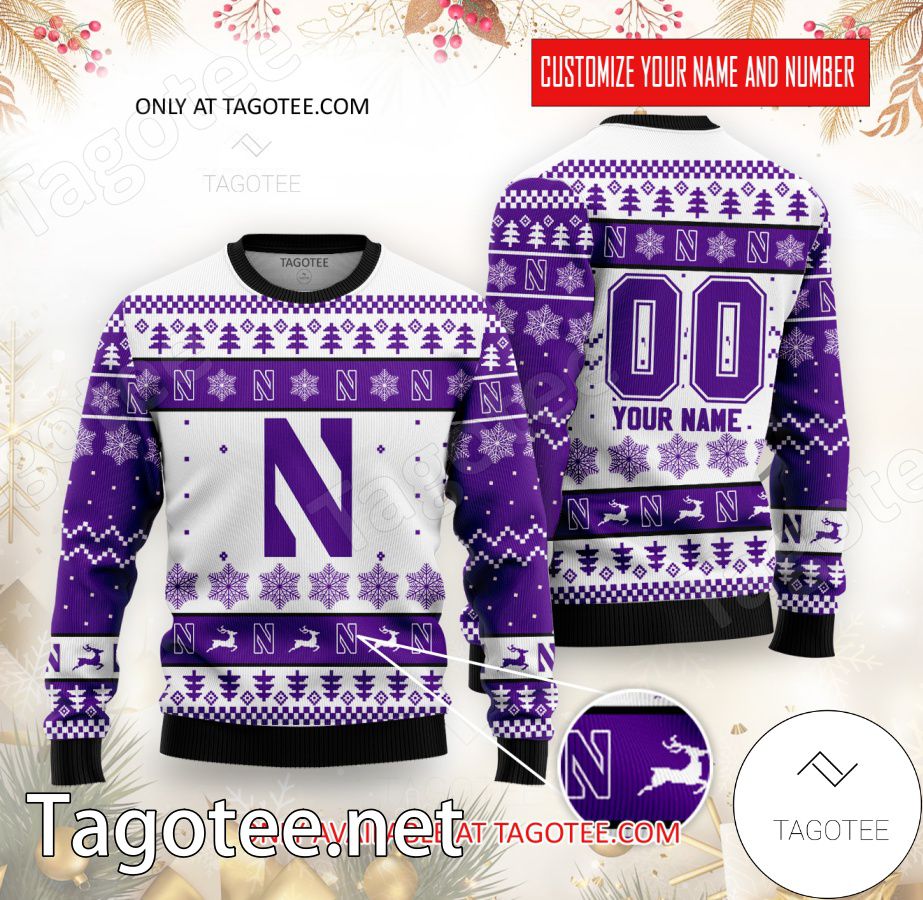 Northwestern College Rugby Custom Ugly Christmas Sweater - BiShop