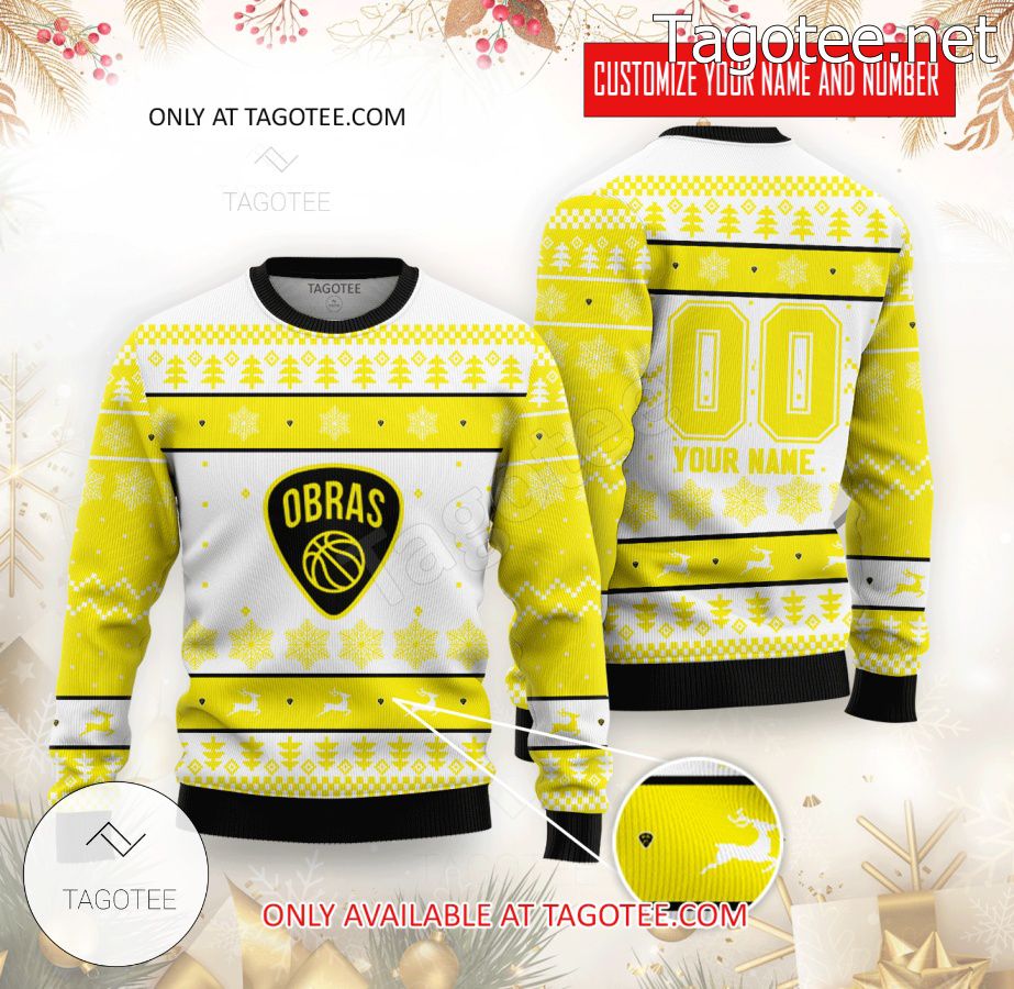 Obras Sanitarias Basketball Custom Ugly Christmas Sweater - MiuShop