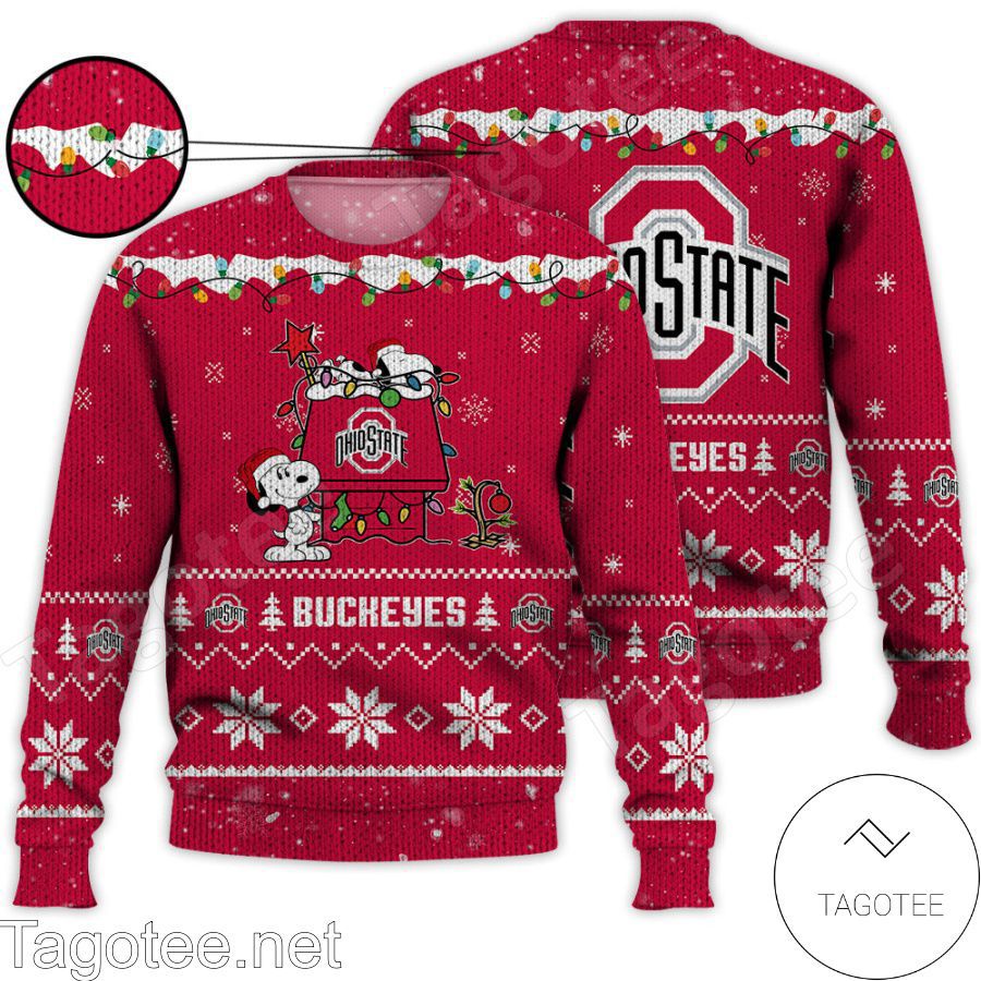 Ohio State Buckeyes Snoopy NCAA Ugly Christmas Sweater