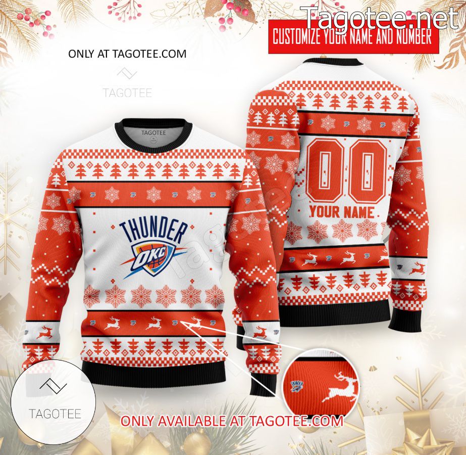 Oklahoma City Thunder Basketball Custom Ugly Christmas Sweater - MiuShop