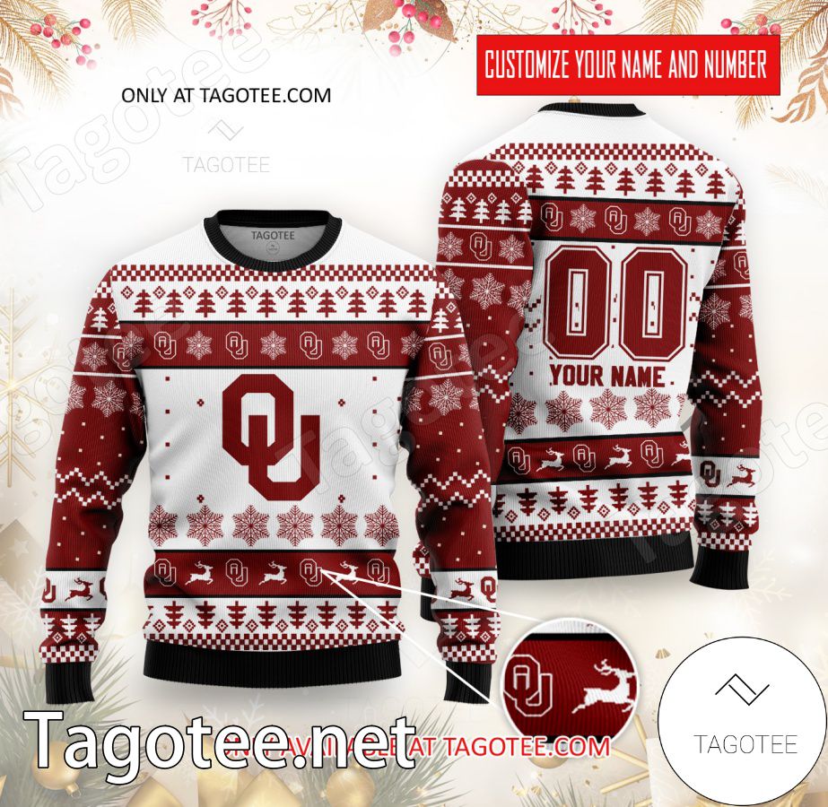 Oklahoma College Rugby Custom Ugly Christmas Sweater - BiShop