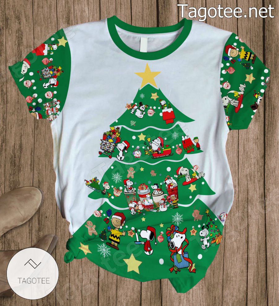 Peanuts Snoopy Christmas Tree Pajamas Set a