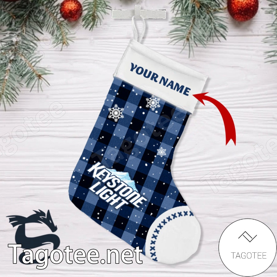 Personalised Snowy Keystone Light Christmas Stockings