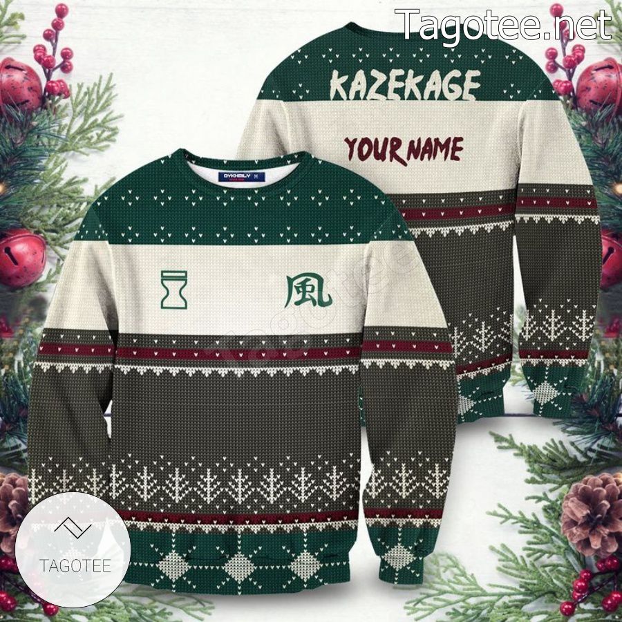 Personalized Hidden Sand Kazekage Naruto Xmas Ugly Christmas Sweater