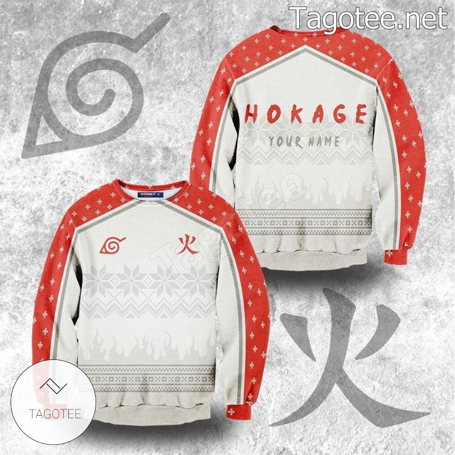 Personalized Konoha Hokage Naruto Xmas Ugly Christmas Sweater