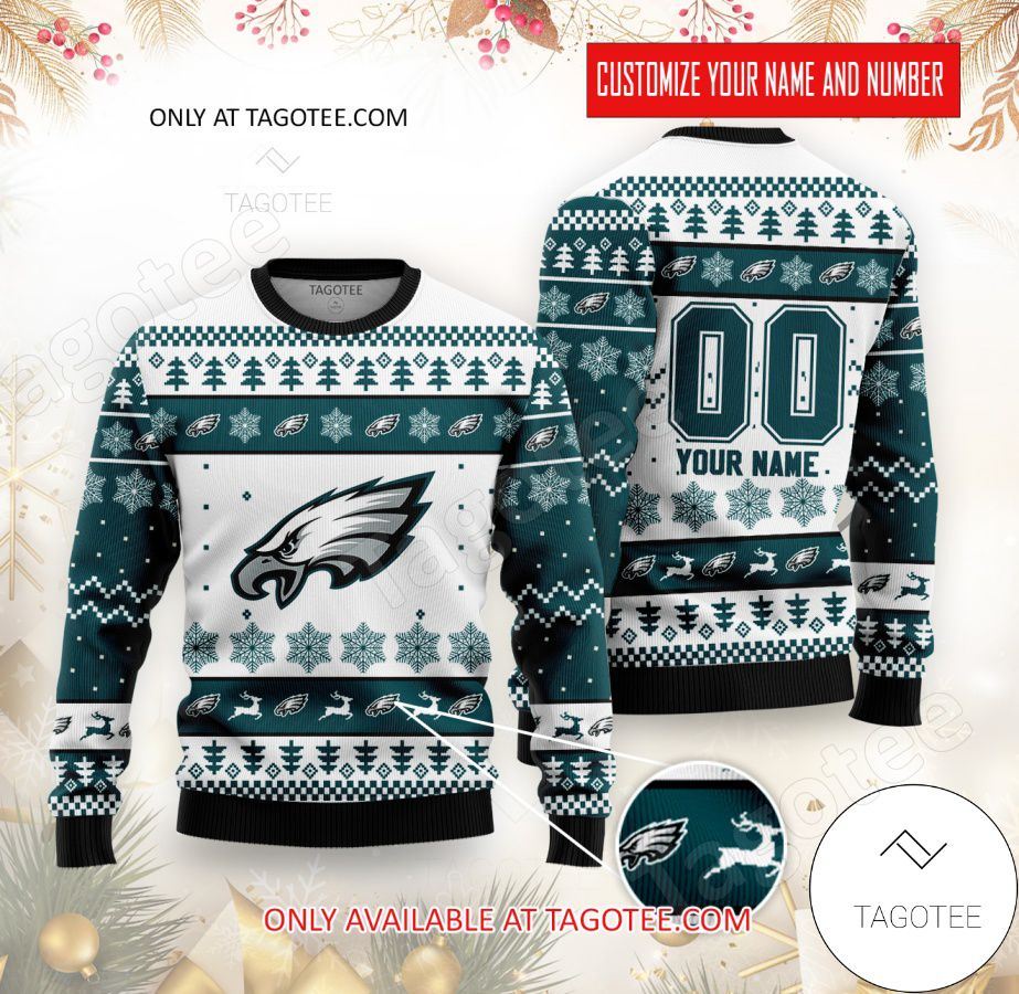 Philadelphia Eagles Custom Ugly Christmas Sweater - EmonShop