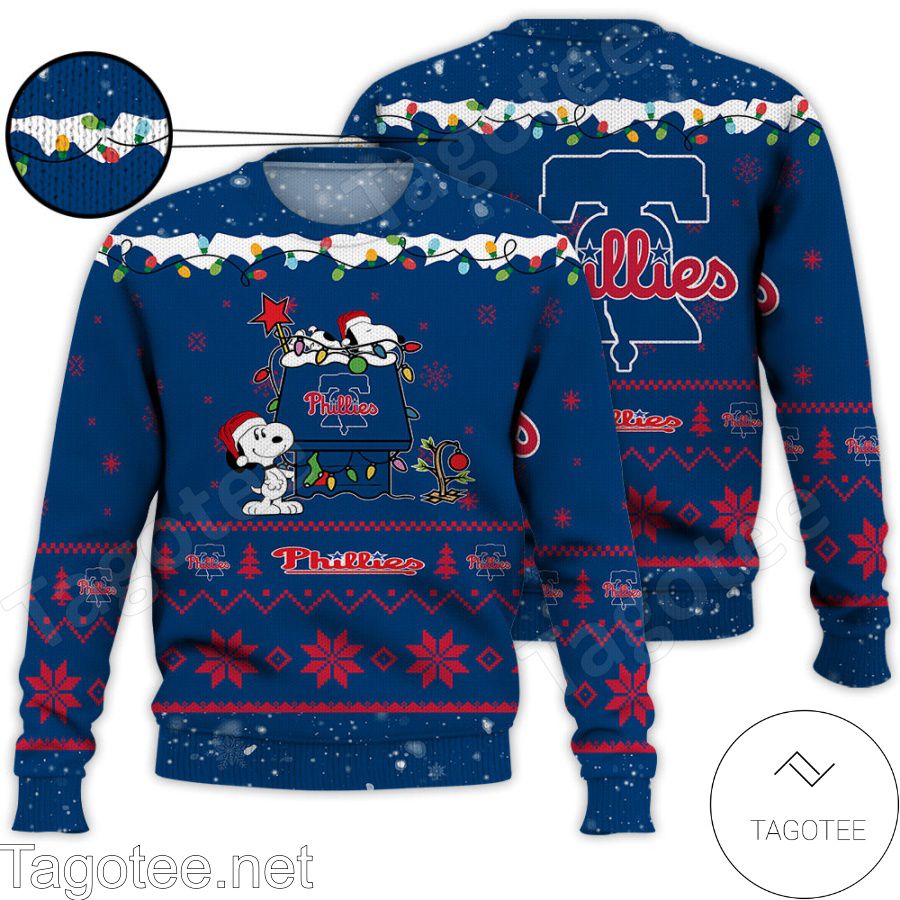 Philadelphia Phillies Snoopy MLB Ugly Christmas Sweater