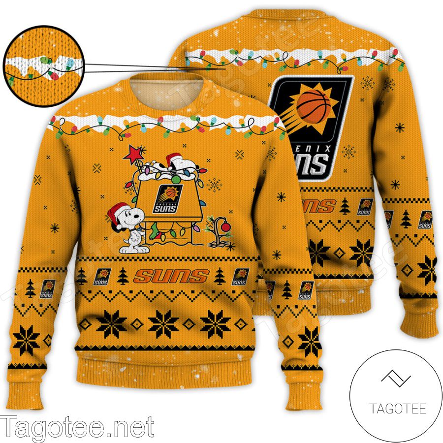 Phoenix Suns Snoopy NBA Ugly Christmas Sweater