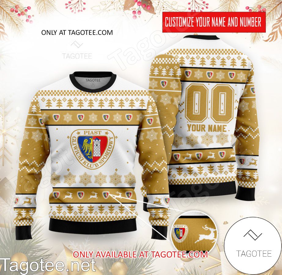 Piast Gliwice Custom Ugly Christmas Sweater - MiuShop