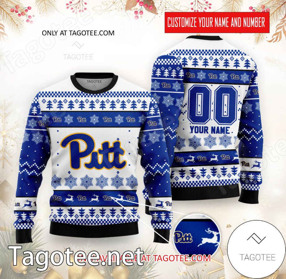 Pittsburgh College Rugby Custom Ugly Christmas Sweater - BiShop