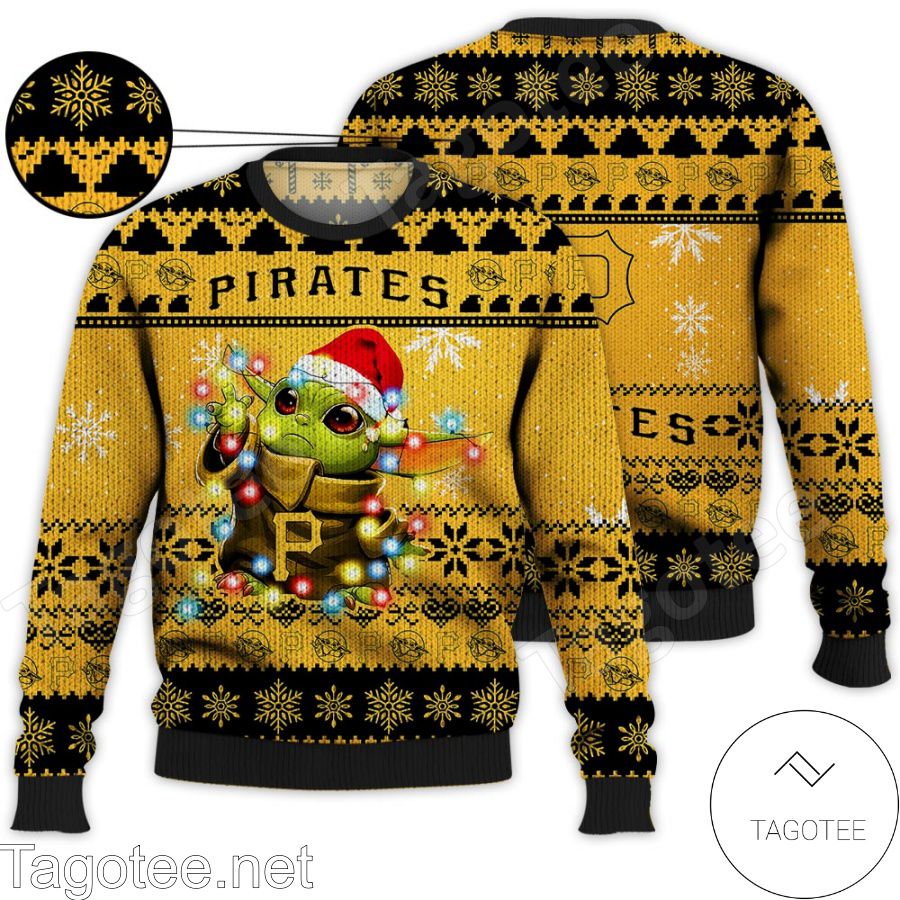 Pittsburgh Pirates Baby Yoda Star Wars MLB Ugly Christmas Sweater