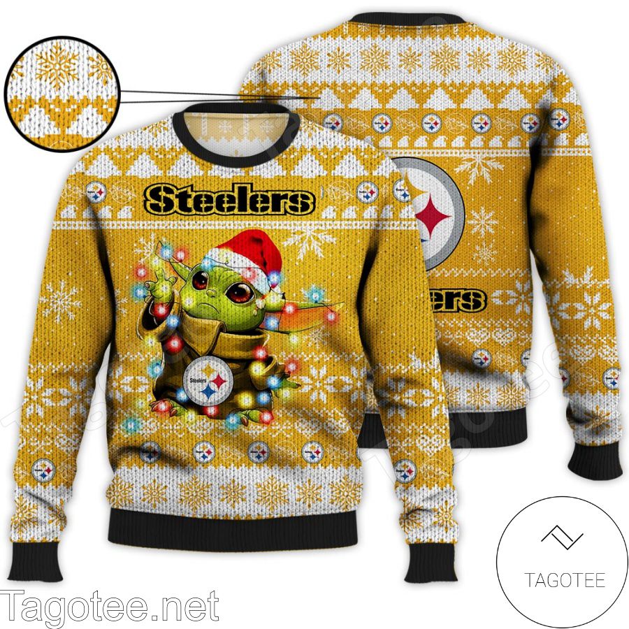 Pittsburgh Steelers Baby Yoda Star Wars NFL Ugly Christmas Sweater