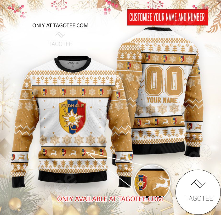 Podhale Nowy Targ Hockey Custom Ugly Christmas Sweater - EmonShop