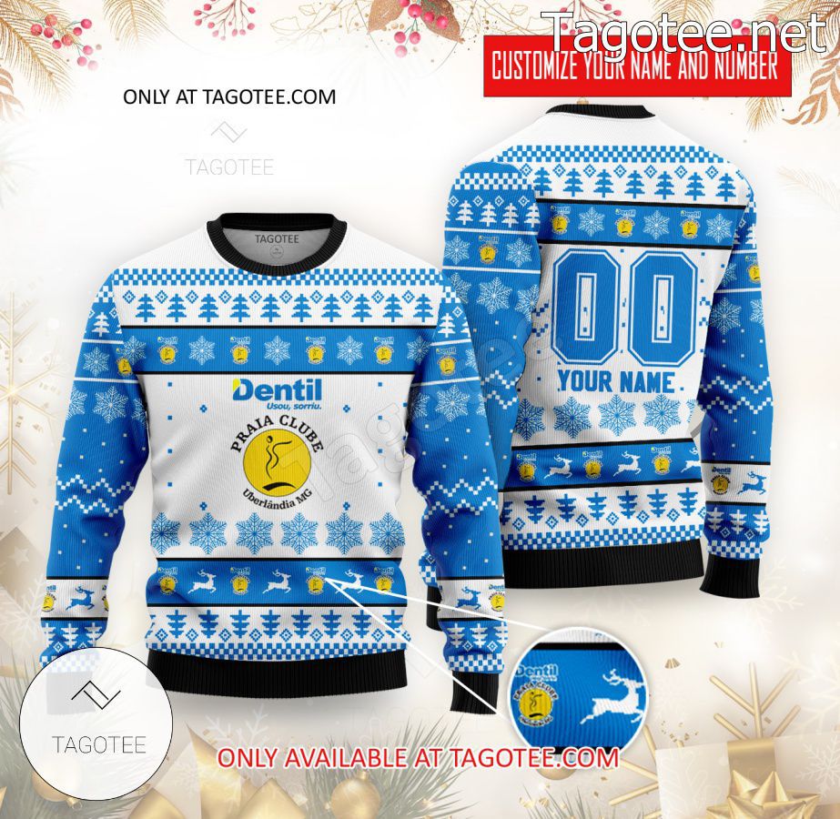 Praia Clube Women Volleyball Custom Ugly Christmas Sweater - BiShop