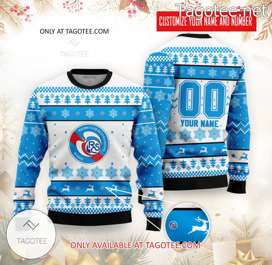 RC Strasbourg Alsace Basketball Custom Ugly Christmas Sweater - MiuShop