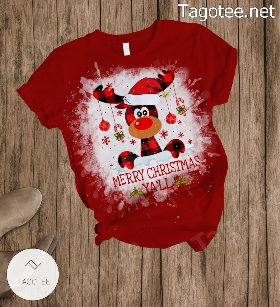 Reindeer Merry Christmas Ya'll Pajamas Set a