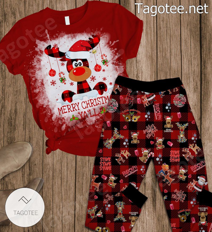 Reindeer Merry Christmas Ya'll Pajamas Set