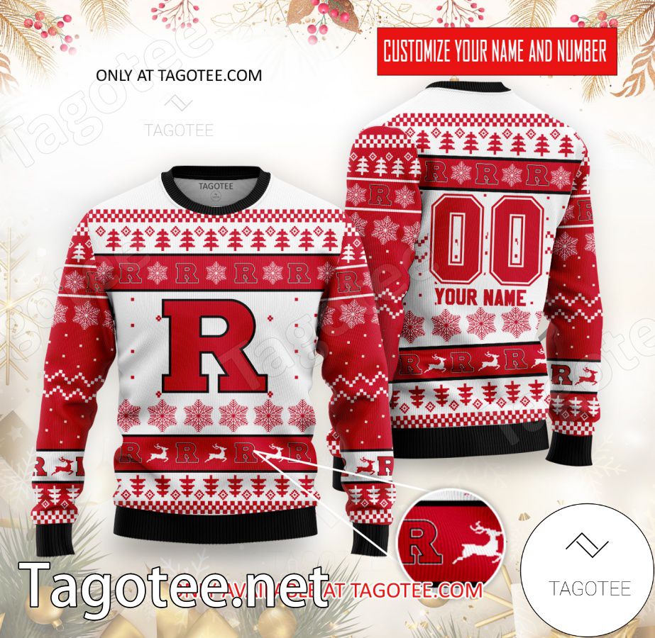 Rutgers College Rugby Custom Ugly Christmas Sweater - BiShop