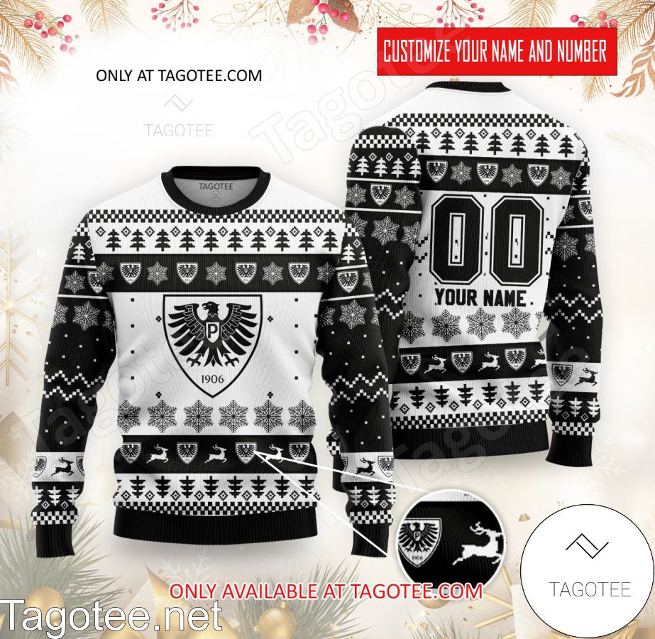 SC Preußen Münster Custom Ugly Christmas Sweater - BiShop