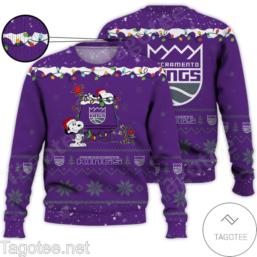 Sacramento Kings Snoopy NBA Ugly Christmas Sweater