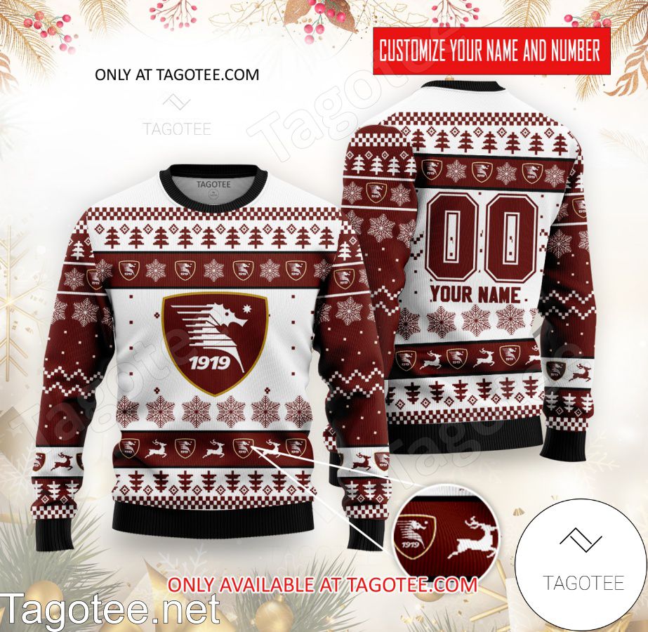 Salernitana Custom Ugly Christmas Sweater - BiShop