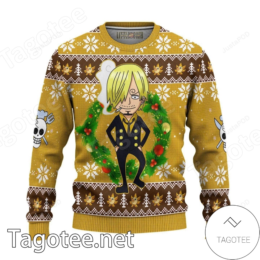 Sanji One Piece Manga Anime Xmas Ugly Christmas Sweater