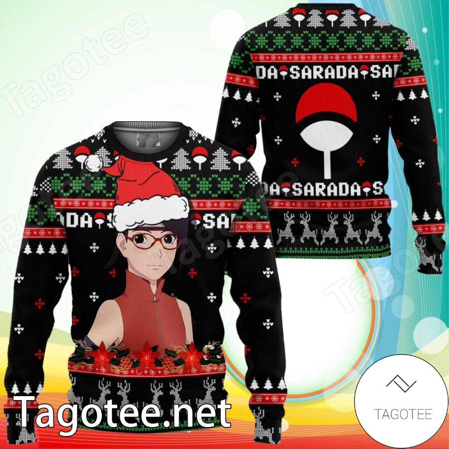 Sarada Uchiha Boruto Naruto Manga Anime Xmas Ugly Christmas Sweater