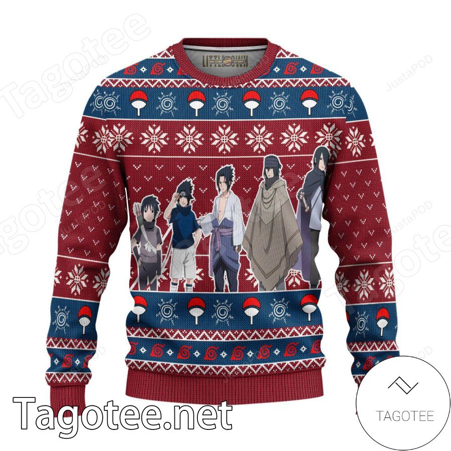 Sasuke Anime Naruto Xmas Ugly Christmas Sweater