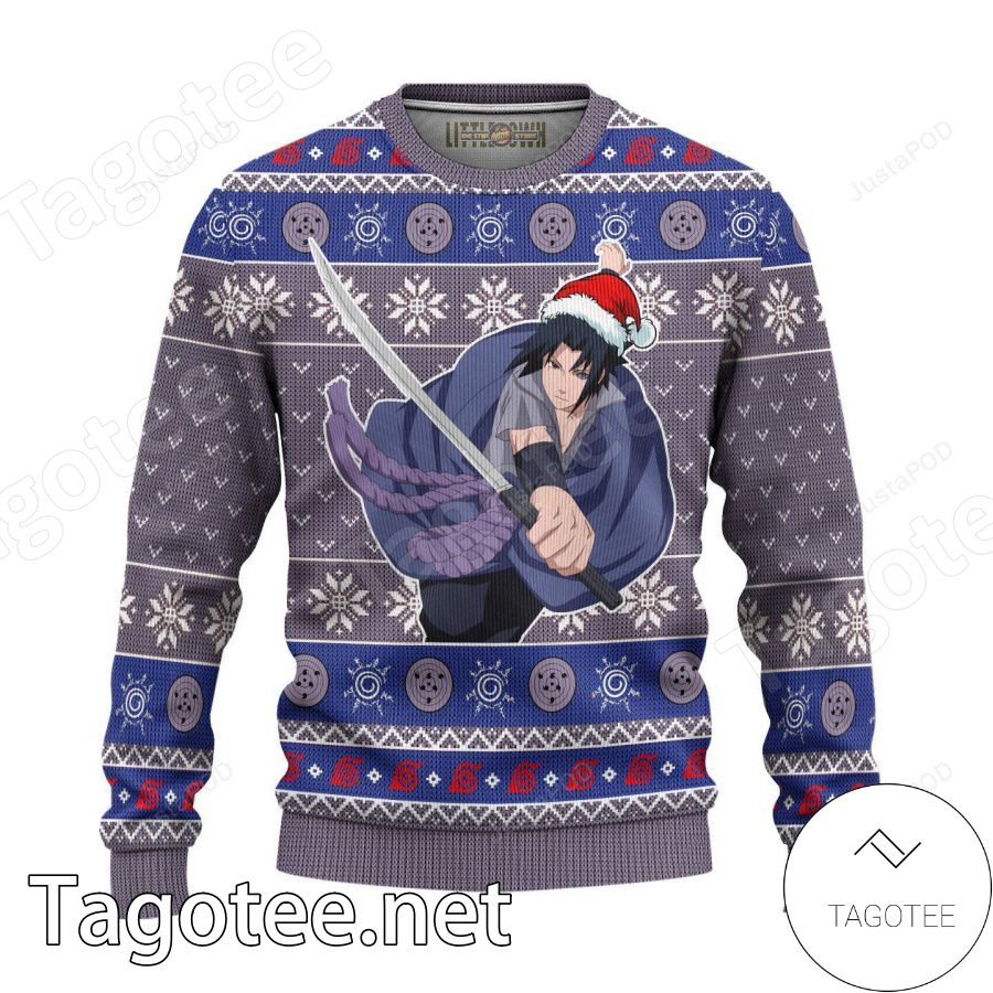 Sasuke Uchiha Naruto Rinnegan Xmas Ugly Christmas Sweater