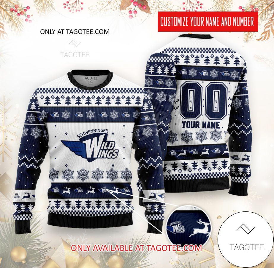 Schwenninger Wild Wings Hockey Custom Ugly Christmas Sweater - EmonShop