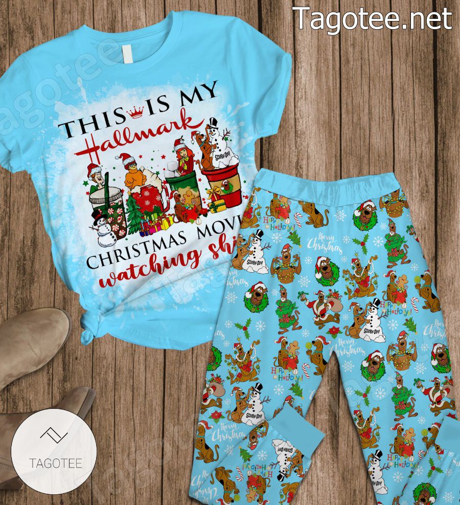 Scooby-doo This Is My Hallmark Christmas Movies Pajamas Set a