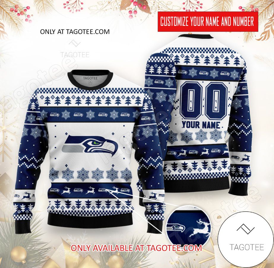 Seattle Seahawks Custom Ugly Christmas Sweater - EmonShop