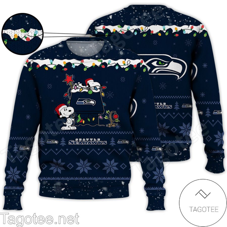 Seattle Seahawks Snoopy NFL Ugly Christmas Sweater