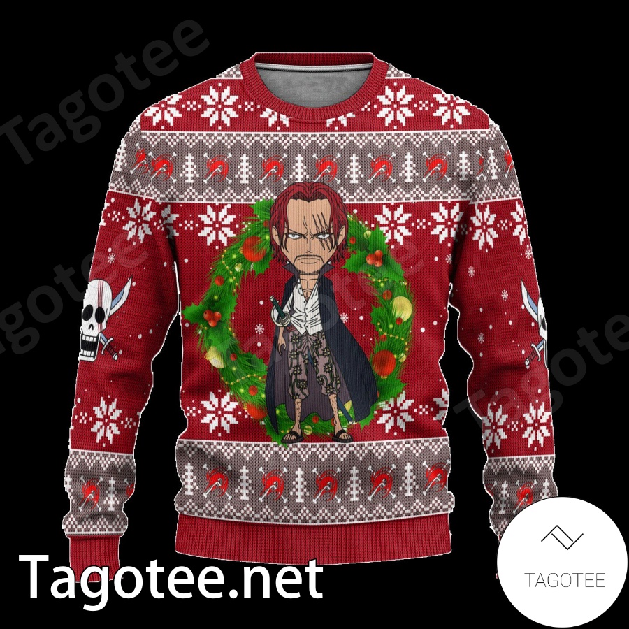 Shanks One Piece Xmas Manga Animeugly Xmas Ugly Christmas Sweater