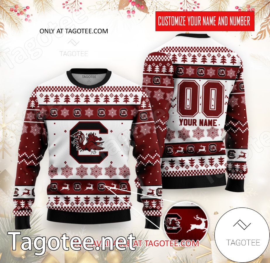 South Carolina College Rugby Custom Ugly Christmas Sweater - BiShop