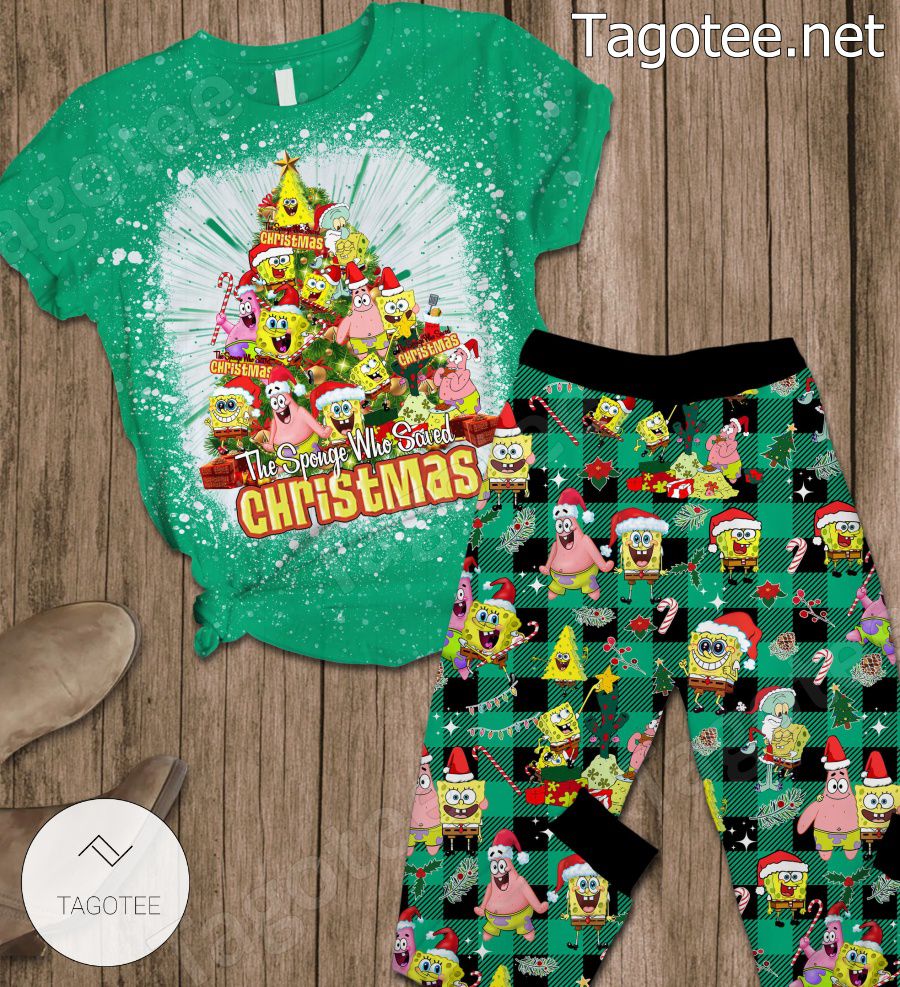 Spongebob Squarepants The Sponge Who Saved Christmas Pajamas Set a