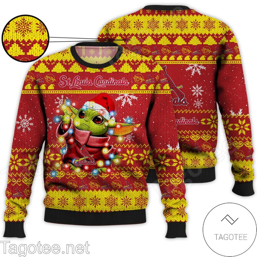 St. Louis Cardinals Baby Yoda Star Wars MLB Ugly Christmas Sweater