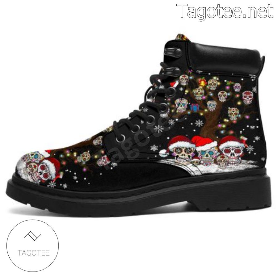 Sugar Skull Christmas Tim Boots