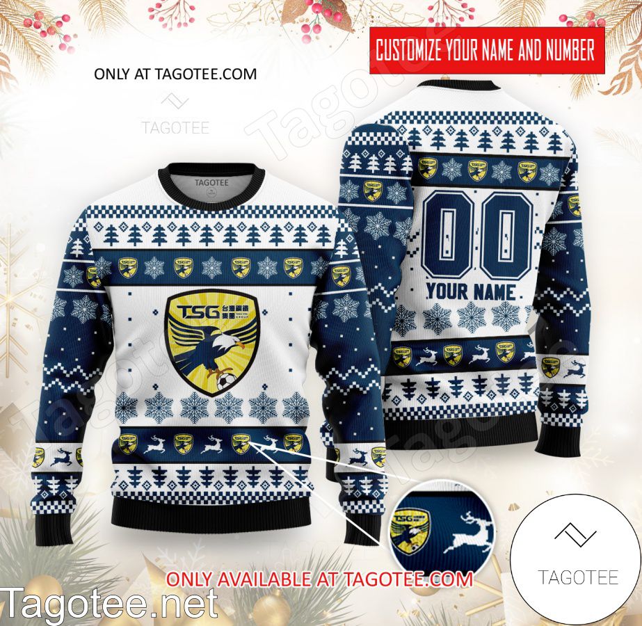 Tainan City F.C. Custom Ugly Christmas Sweater - BiShop