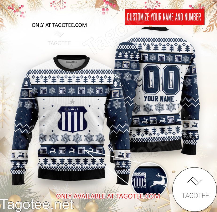 Talleres Cordoba Custom Ugly Christmas Sweater - BiShop