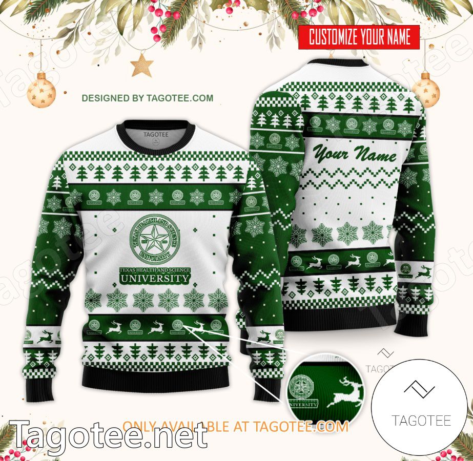 Texas Health and Science University Custom Ugly Christmas Sweater - BiShop