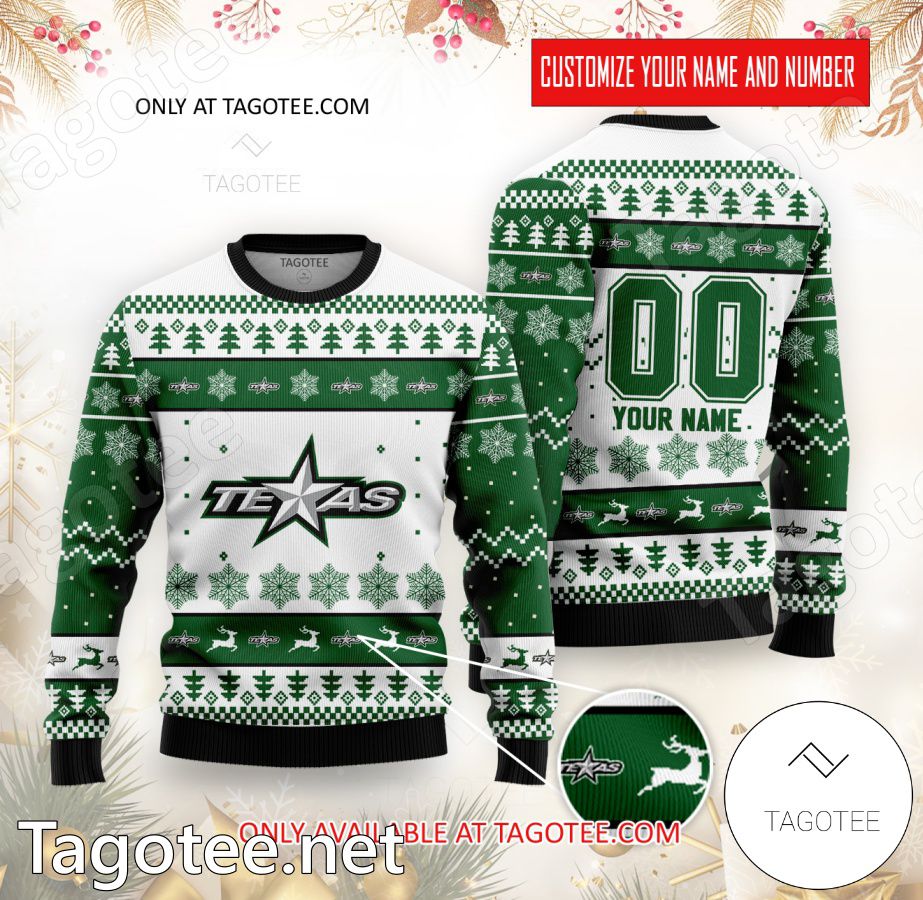 Texas Stars Hockey Custom Ugly Christmas Sweater - BiShop