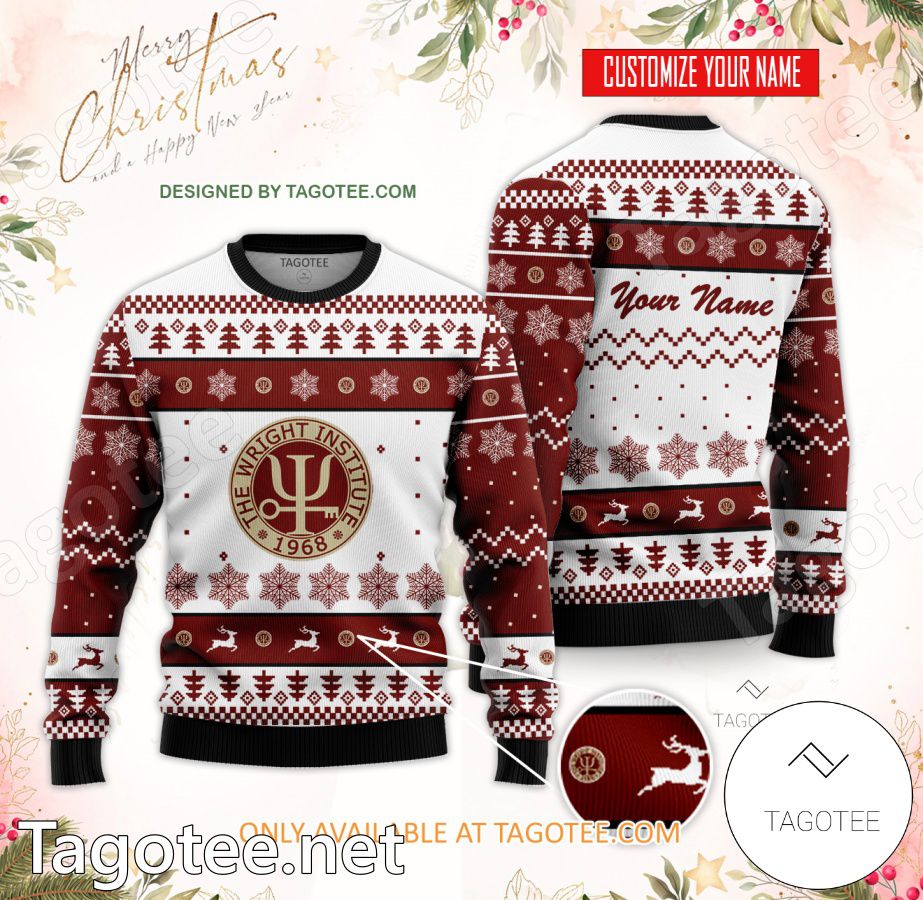 The Wright Institute Custom Ugly Christmas Sweater - BiShop