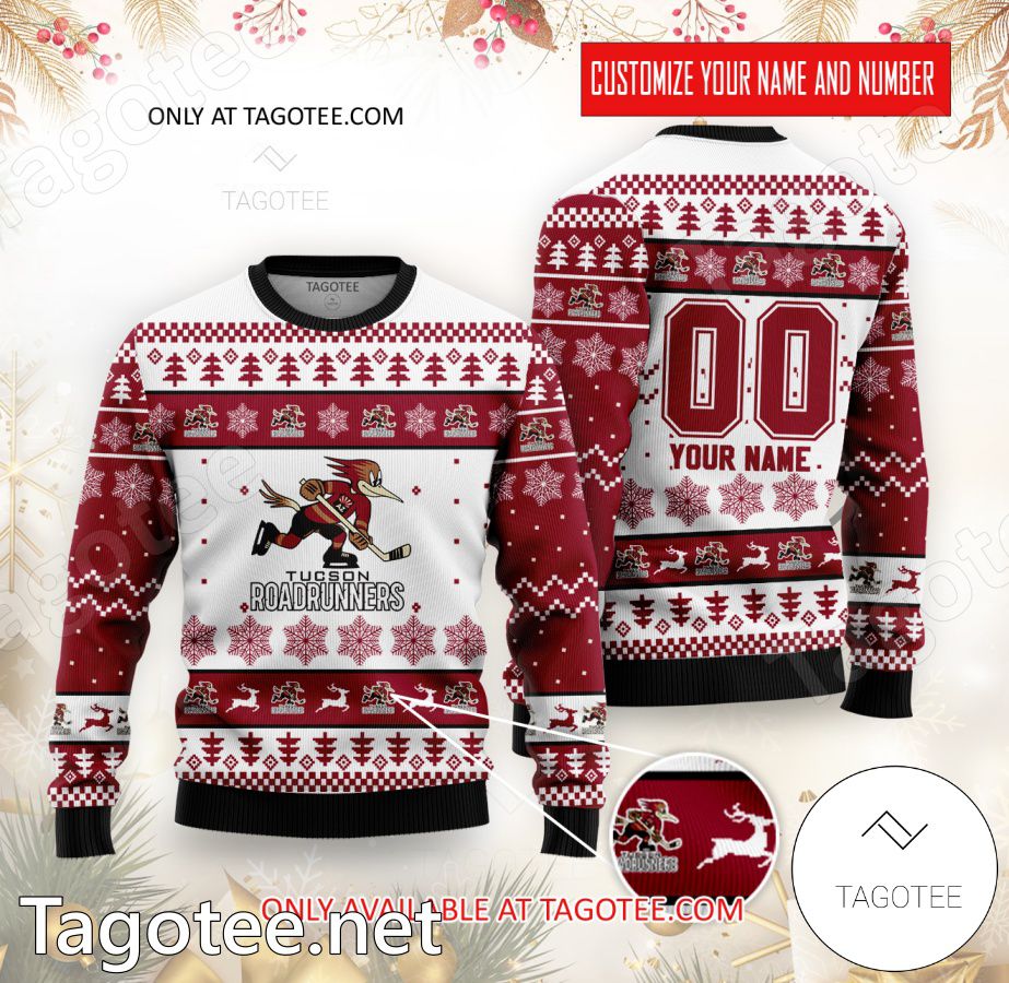 Tucson Roadrunners Hockey Custom Ugly Christmas Sweater - BiShop