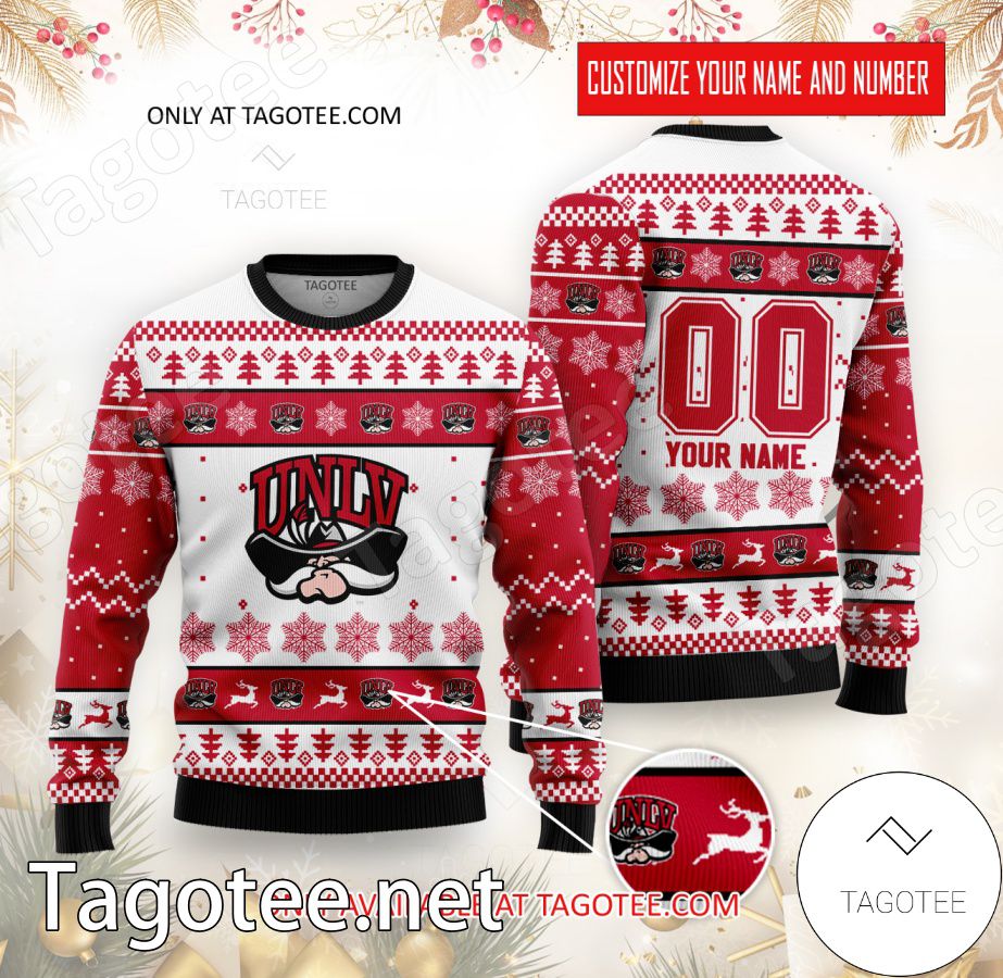 UNLV Rebels College Rugby Custom Ugly Christmas Sweater - BiShop