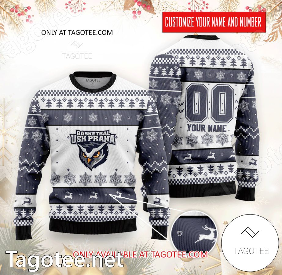 USK Praha Basketball Custom Ugly Christmas Sweater - MiuShop