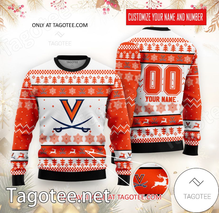 Virginia College Rugby Custom Ugly Christmas Sweater - BiShop