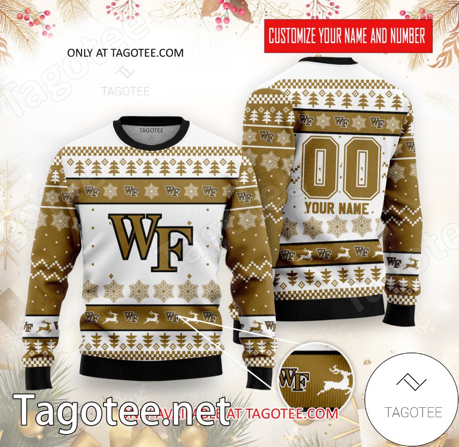 Wake Forest College Rugby Custom Ugly Christmas Sweater - BiShop