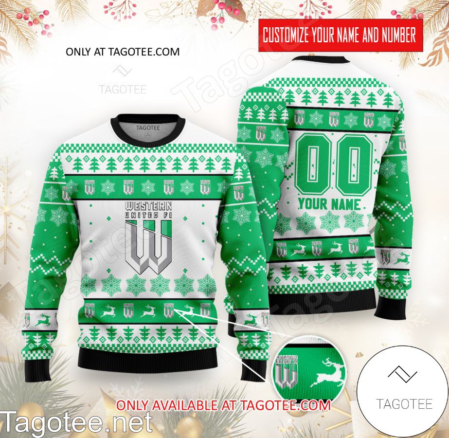 Western United Custom Ugly Christmas Sweater